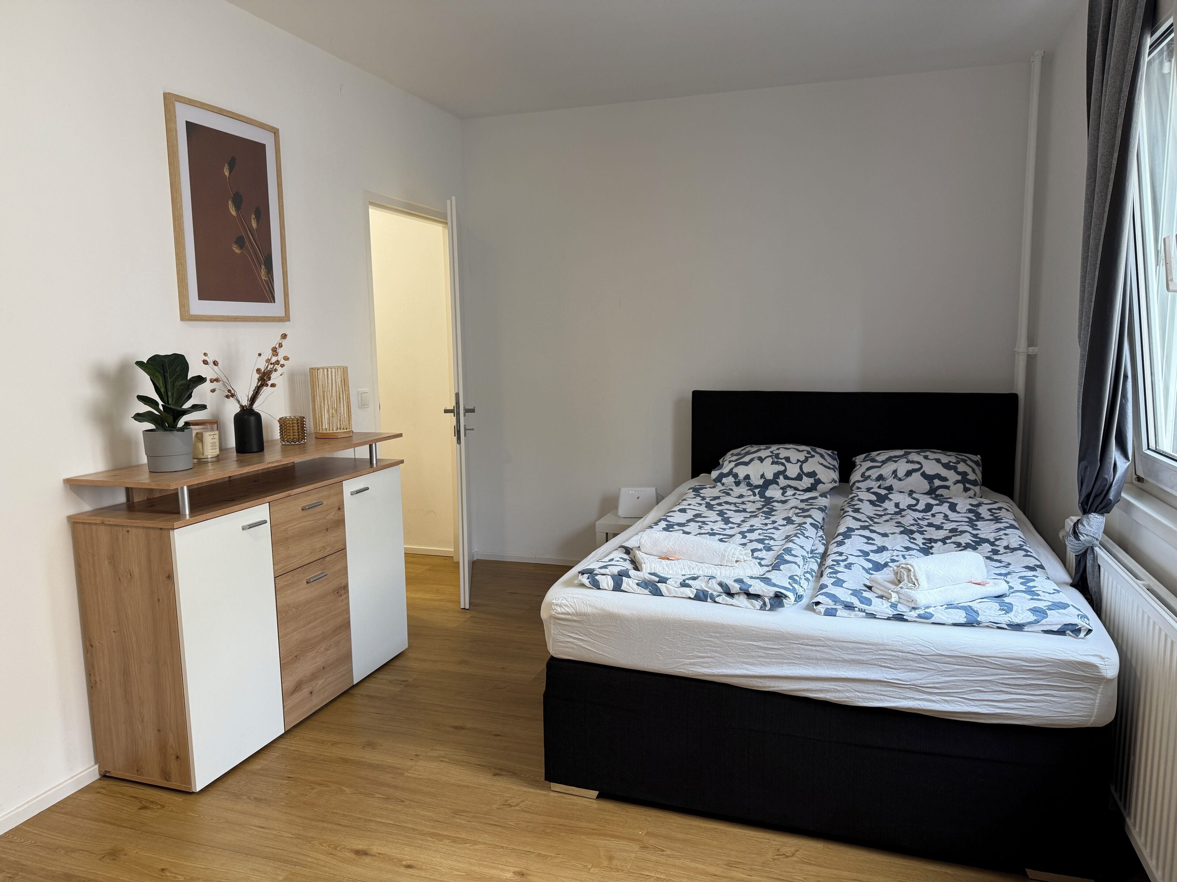 Desk, free WiFi, bed sheets