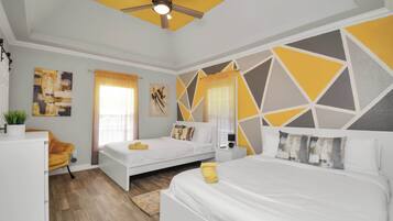 4 bedrooms, desk, iron/ironing board, WiFi