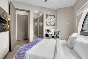 1 bedroom, iron/ironing board, travel crib, free WiFi