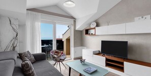 Living area - Brotis - Apartment with sea view (Baska Voda)