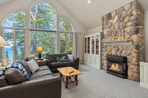 Smart TV, fireplace, books, stereo - Lakeside Home with Panoramic Views of Lake Michigan! (Harbor Springs)