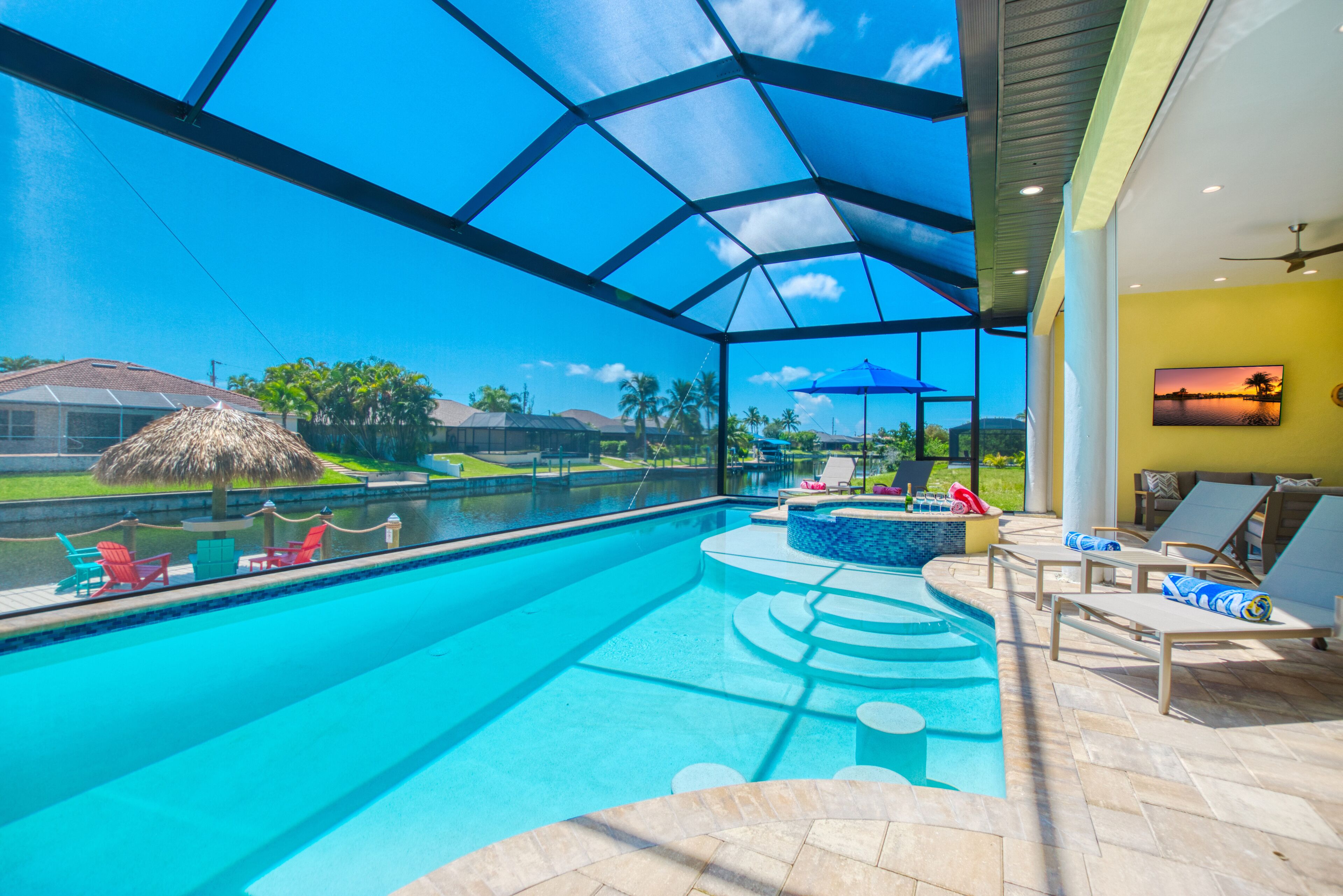 A heated pool