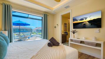 6 bedrooms, iron/ironing board, WiFi (free), bed sheets
