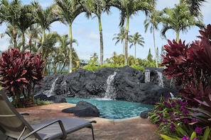 2 outdoor pools, open 9:00 AM to 10:00 PM, pool umbrellas, pool loungers
