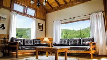 Alpehytte – deluxe, terrasse, fjellutsikt | Safe på rommet, individuelt dekorert og individuelt innredet