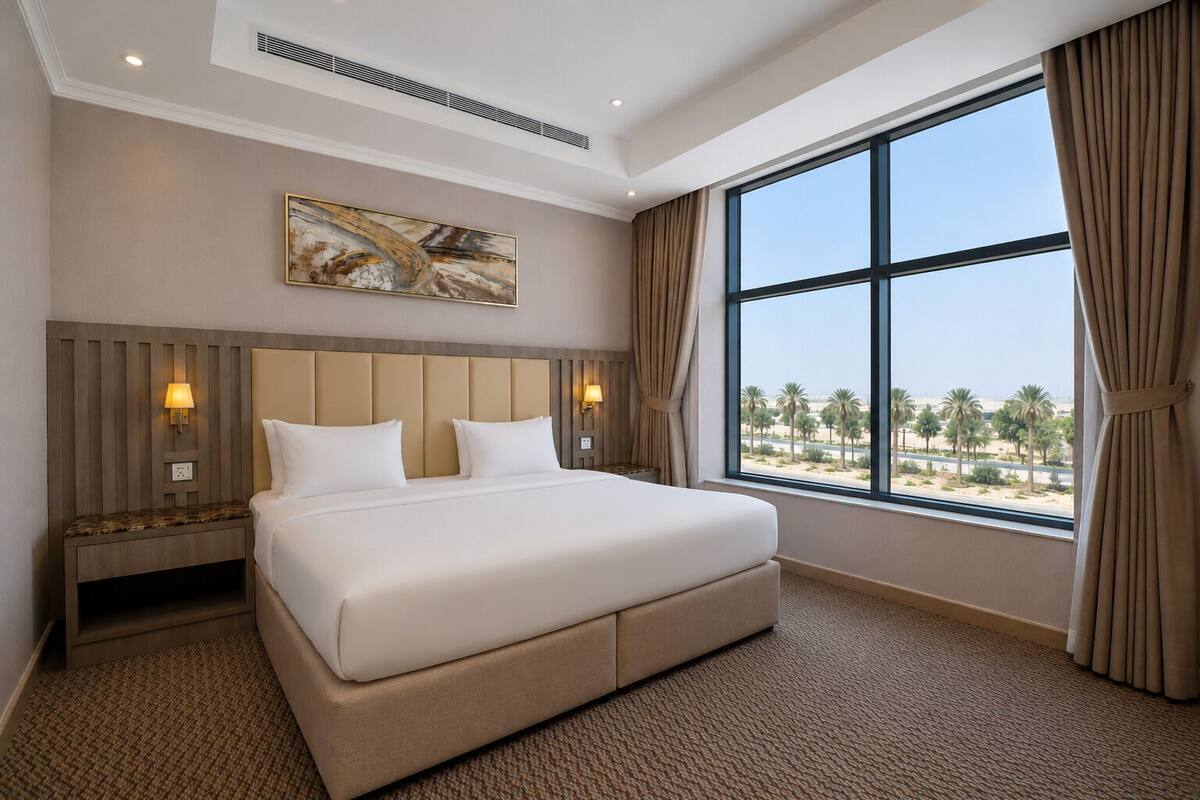 Ropa de cama de alta calidad y minibar 