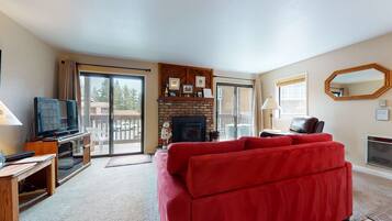 TV, fireplace, DVD player