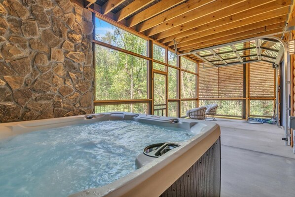 Cabin, 2 Bedrooms | Indoor spa tub - Ern803 - Beary Blue Oasis 2 Bedroom Cabin (Sevierville)