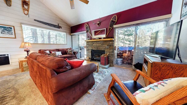 TV, fireplace, DVD player