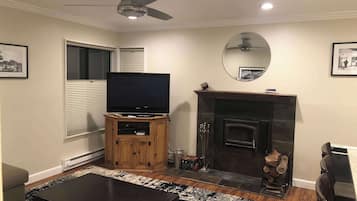TV, fireplace, DVD player