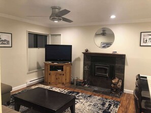 TV, fireplace, DVD player
