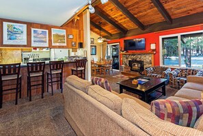 TV, fireplace, DVD player