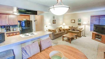 TV, fireplace, DVD player