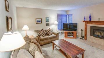 TV, fireplace, DVD player