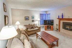TV, fireplace, DVD player