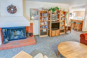 TV, fireplace, DVD player