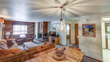 TV, fireplace, DVD player