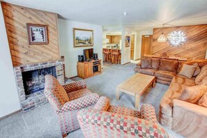 TV, fireplace, DVD player