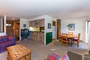 TV, fireplace, DVD player