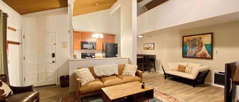 Televisio, takka, DVD-soitin