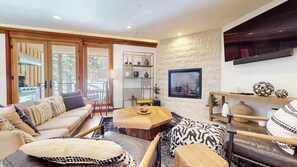 TV, fireplace, stereo, offices