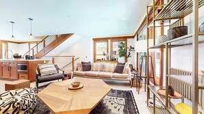 TV, fireplace, stereo, offices - Obsidian Ski & Golf Villa – 3 BDR, Prime Location! (Mammoth Lakes)