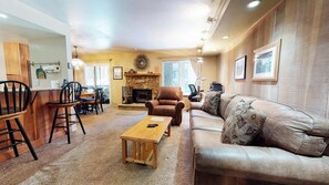 TV, fireplace, DVD player