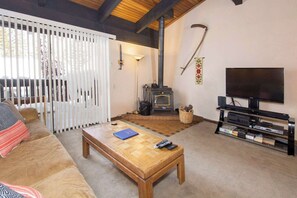 Fernseher, Kamin, DVD-Player