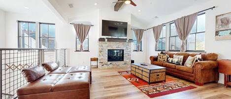 TV, fireplace, DVD player