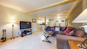 TV, fireplace, DVD player