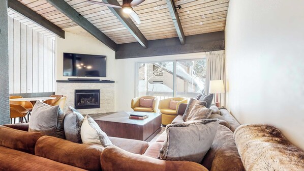 TV, fireplace, DVD player