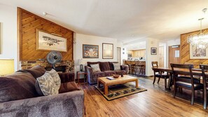 TV, fireplace, DVD player