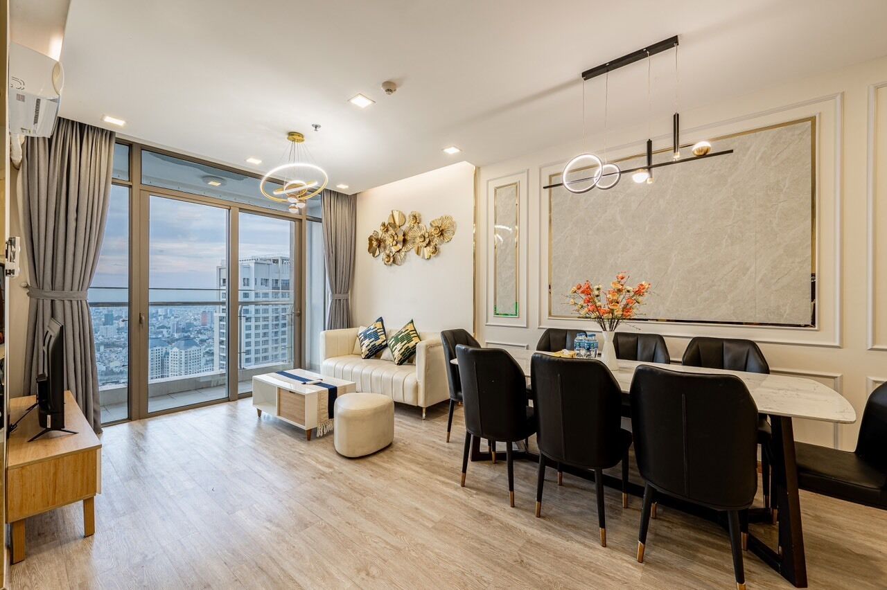 Superior Apartment, 2 Bedrooms, Balcony, City View | Living area | 43-inch Smart TV with cable channels