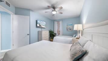 Family Condo, 3 Bedrooms, Pool Access, Beachside | 3 bedrooms, individually decorated, individually furnished