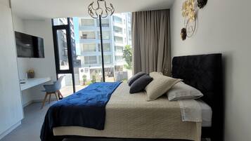 1 bedroom, premium bedding, down duvets, individually decorated