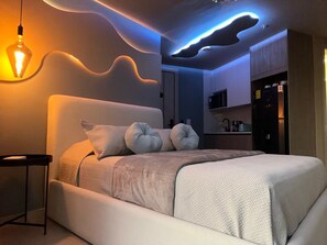 時尚開放式客房, 城市景 | 高級寢具、羽絨被、獨特設計、獨特裝修