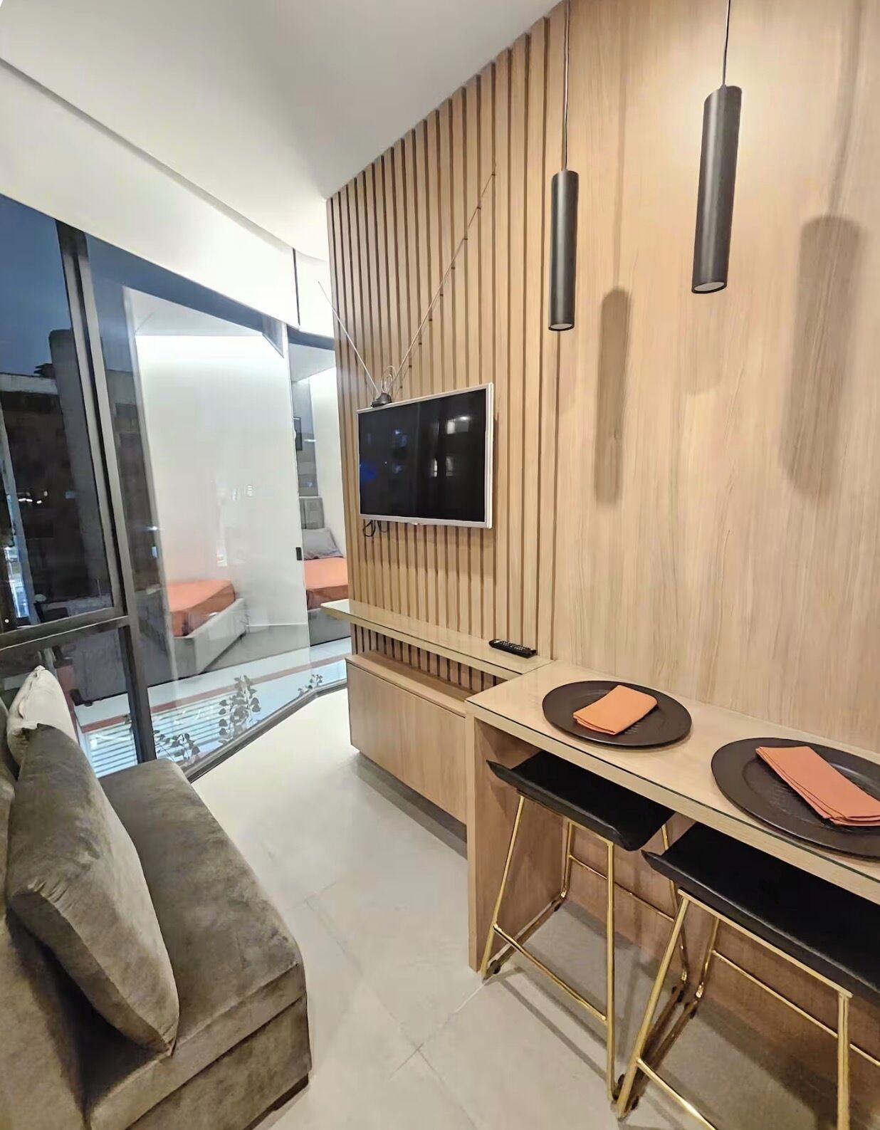 Economy Studio, City View | Living area | Flat-screen TV