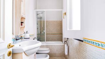 Villa, Patio, Sea View | Bathroom | Hair dryer, towels