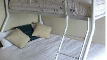 2 makuuhuonetta, silitysrauta/-lauta, ilmainen Wi-Fi, vuodevaatteet