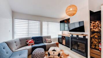 TV, fireplace, stereo