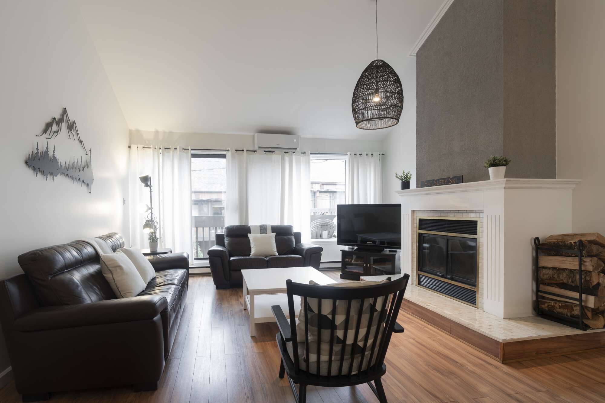 电视、壁炉、立体声音响