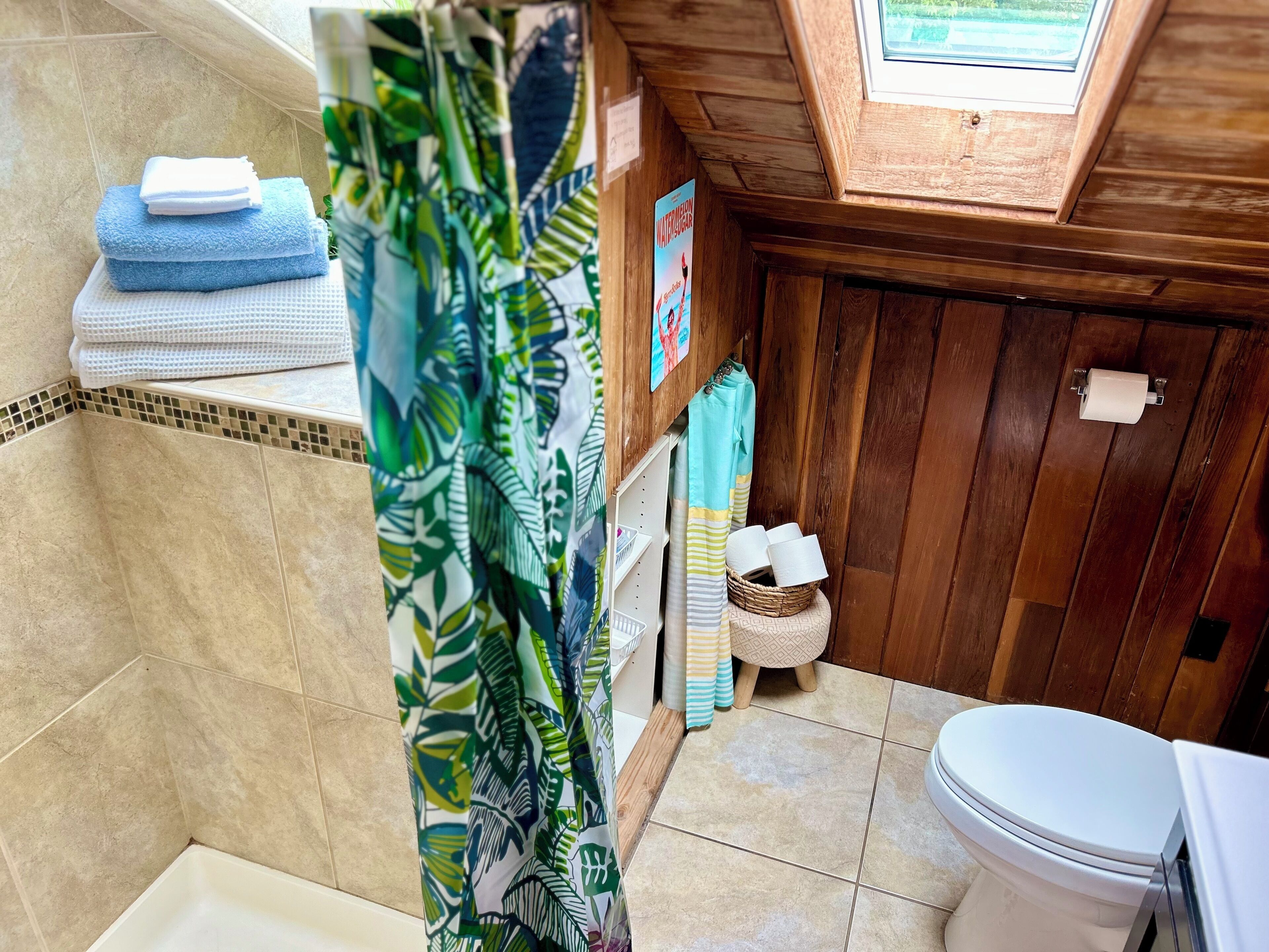 Towels, soap, toilet paper