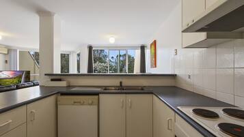 Microwave, oven, stovetop, dishwasher