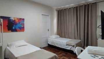 Comfort Quadruple Room | Egyptian cotton sheets, premium bedding, desk, laptop workspace