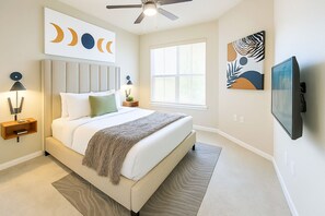2 habitaciones, tabla de planchar con plancha y cuna de viaje 