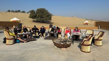 Luxury Tent, Desert view | Breakfast area | Free daily buffet breakfast