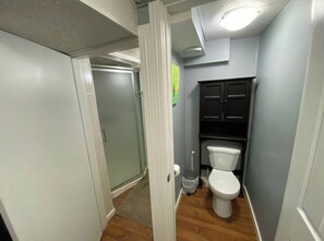 淋浴设施、吹风机、毛巾、肥皂