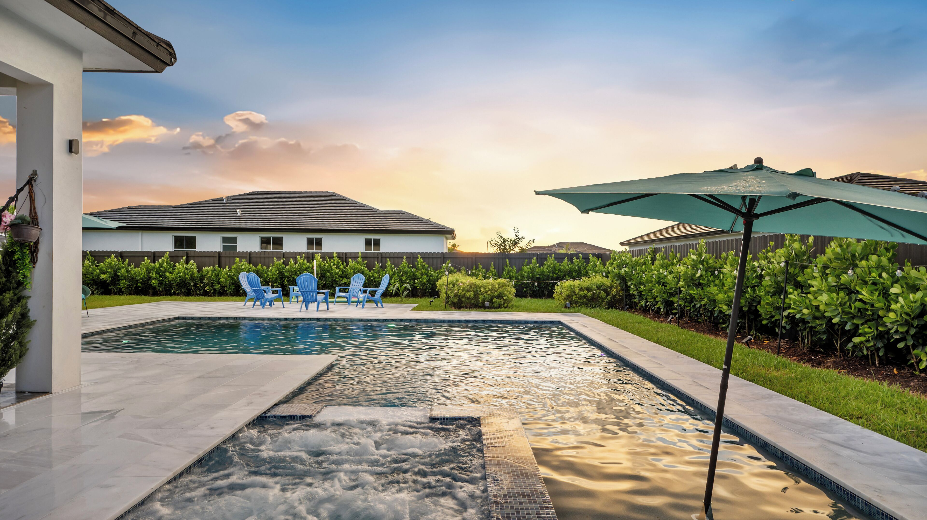 Una piscina riscaldata