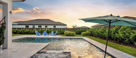 Una piscina riscaldata