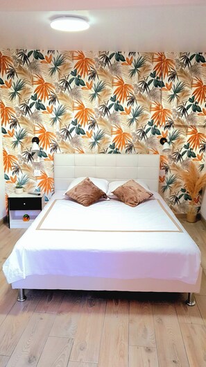 1 makuuhuone, vuodevaatteet